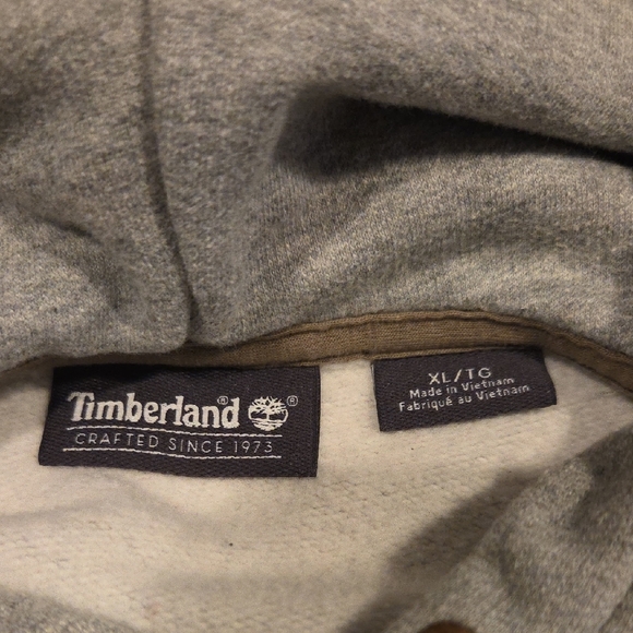 Timberland Gray Hoodie with Camo Logo - Picture 2 of 5